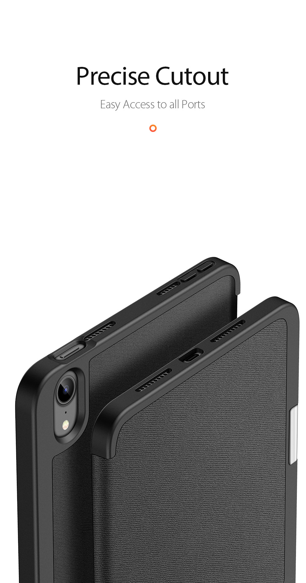 Bao da Dux Ducis Domo Series cho iPad Mini 7/ Mini 6 có khe cắm bút, auto sleep/ wake_ Hàng chính hãng