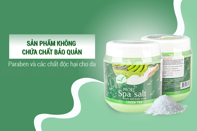 Muối Tắm Spa Mori Trà Xanh Mori Spa Salt - Green Tea (700ml)