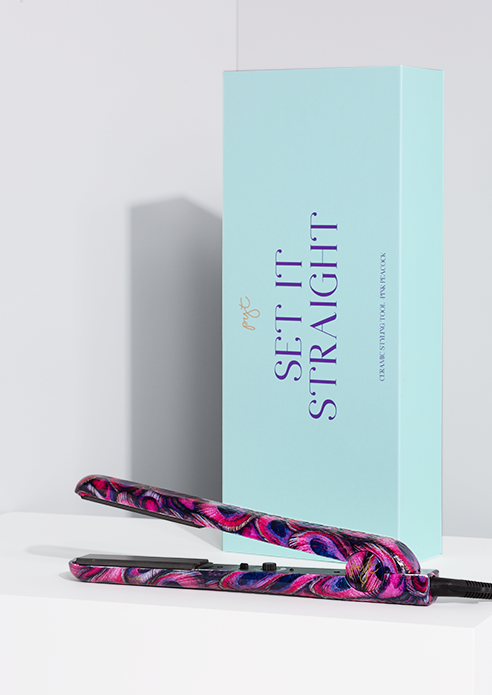 Máy Ép Tóc Lõi Sứ PYT Ceramic Styling Tool (2 trong 1) - Họa Tiết Đuôi Công - Nhiệt Hồng Ngoại Xa - Máy Duỗi Tóc Đa Năng Có Thể Duỗi Uốn Lọn Hoặc Uốn Cúp