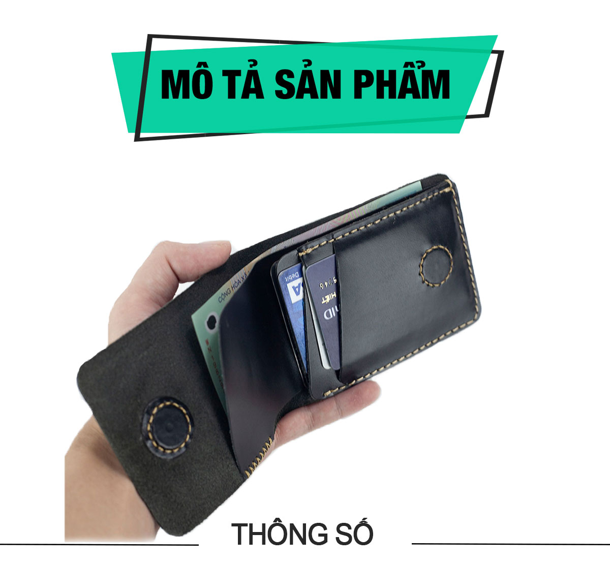 Ví sen 3 PLUS da bò Pullup V123, bóp mini nam nhỏ gọn hai màu đen và nâu, đường chỉ may tinh tế, đựng thẻ kẹp tiền tiện lợi, fullbox, thương hiệu Bụi leather chuyên đồ da thật