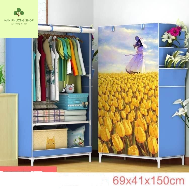 Bao áo Tủ vải Thanh Long TVAI02 màu Caro Cafe - Cửa hàng tủ vải Gia Hân