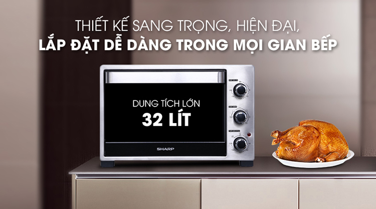 Lò Nướng Sharp EO-A323RCSV-ST (32L) - Hàng Chính Hãng