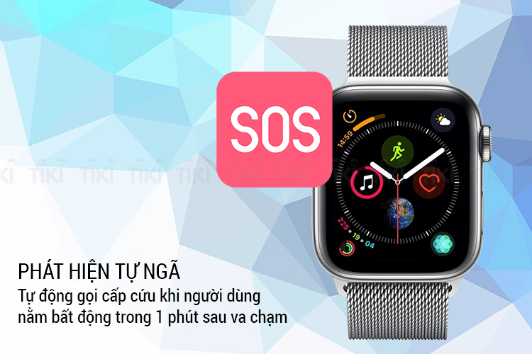 Đồng Hồ Thông Minh Apple Watch Series 4 GPS + Cellular 44mm, Stainless Steel - Milanese Loop