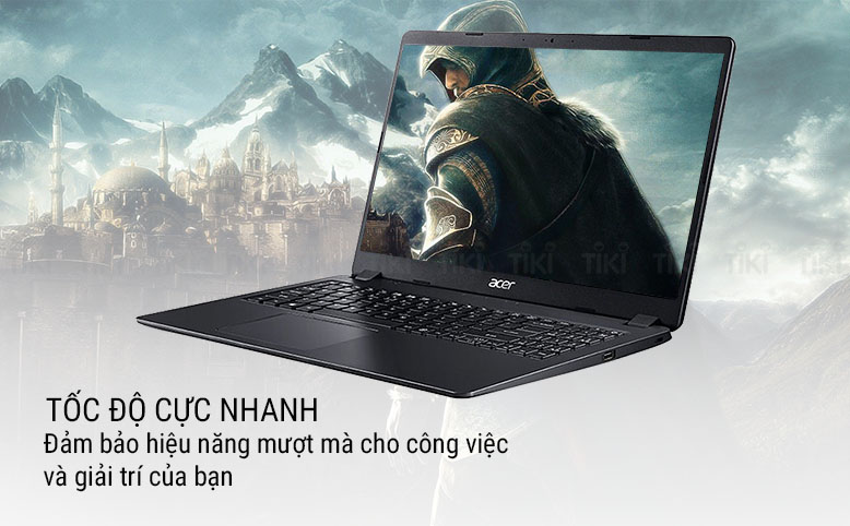 Laptop Acer Aspire 3 A315-54-52HT NX.HM2SV.002 (Core i5-10210U/ 4GB DDR4 2133MHz Onboard/ 256GB SSD M.2 PCIE/ 15.6 FHD/ Win10) - Hàng Chính Hãng