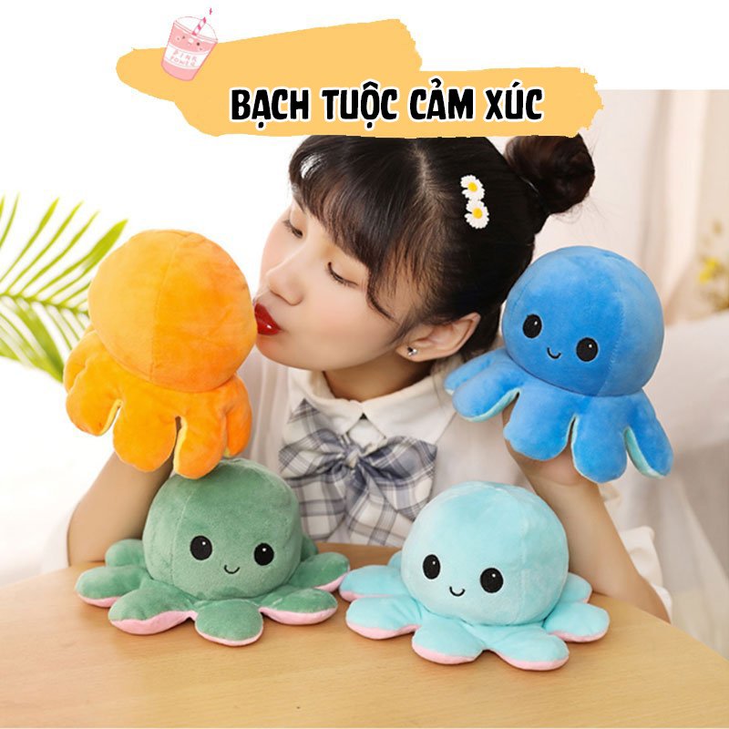 Gấu bông bạch tuộc cảm xúc 2 mặt cao cấp - Hàng chính hãng Memon - Đồ chơi thú nhồi bông bạch tuộc cảm xúc nhiều màu. Kích thước 20cm, Bông gòn mềm mịn, dễ sử dụng và an toàn cho trẻ nhỏ. 13