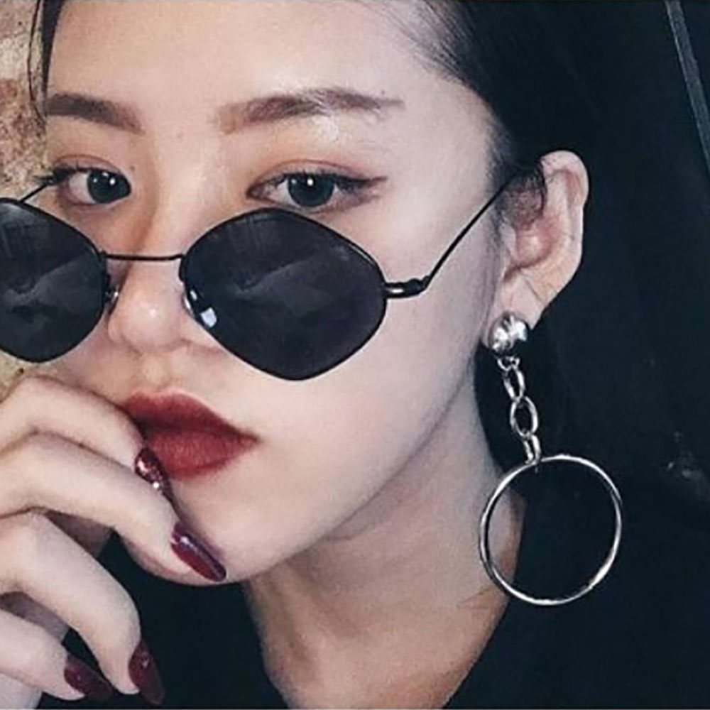 Mắt kính Ulzzang thời trang gọng sắt hình thoi K203 unisex nam nữ phong cách Hàn