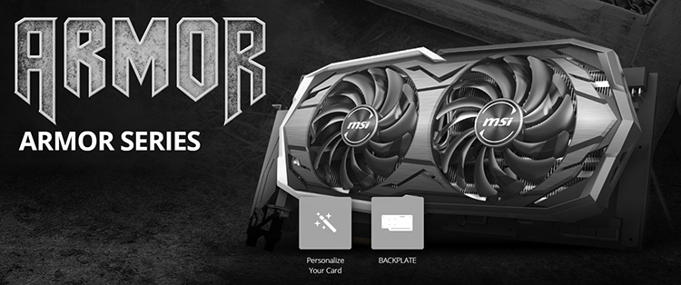 Card Màn Hình VGA MSI RTX 2070 ARMOR 8GB GDDR6 256 Bit 2 Fan DisplayPort HDMI USB Type-C - Hàng Chính Hãng