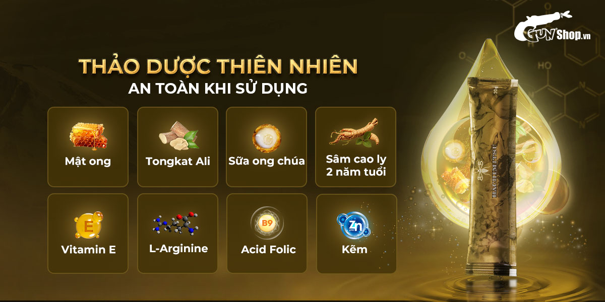 Tinh chất phục hồi sức khỏe và tăng cường sinh lý nam giới Hachimitsu - Gói 20gr