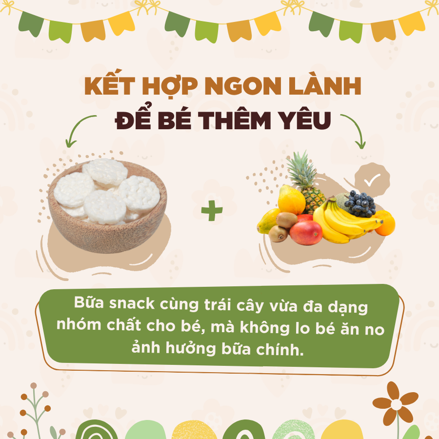 Bánh snack ăn dặm hữu cơ cho bé GUfoods - Thành phần gạo organic, Không gia vị, Dễ Tiêu hoá, Phù hợp cho bé từ 1 tuổi