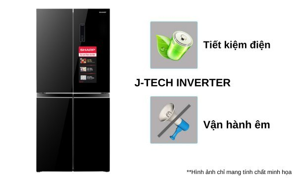 Tủ lạnh Sharp Inverter 362 lít SJ-FX420VG-BK - Hàng chính hãng (chỉ giao HCM)