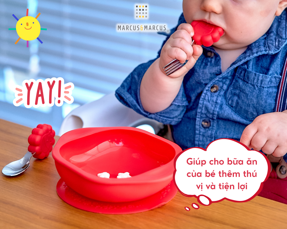 Bộ đồ dùng ăn dặm Toddler Marcus & Marcus, cho bé từ 18 tháng