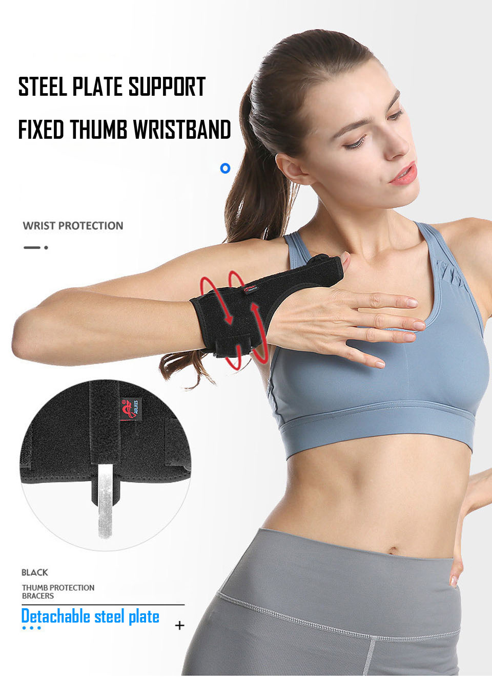 Nẹp Khớp Ngón Tay Cái Hỗ Trợ Khi Bị Bong Gân Ngón Tay Bảo Vệ Cổ Tay Sport wrist protector AOLIKES YE-1677