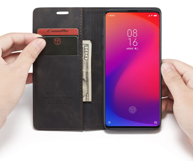 bao da bò thật dạng ví dành cho xiaomi redmi mi 9t hàng chính hãng caseme 2