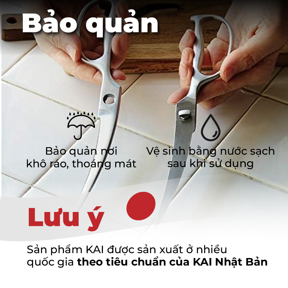 KAI - Seki Magoroku - Kéo nhà bếp lưỡi cong