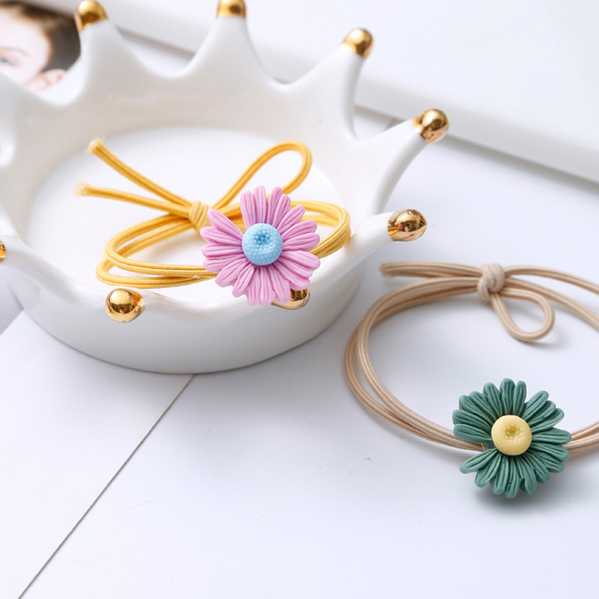 Dây buộc tóc nữ hoa cúc Daisies [Set 5 dây] NASI dễ thương phong cách hàn quốc thun cột tóc nữ co giãn tốt phụ kiện tóc