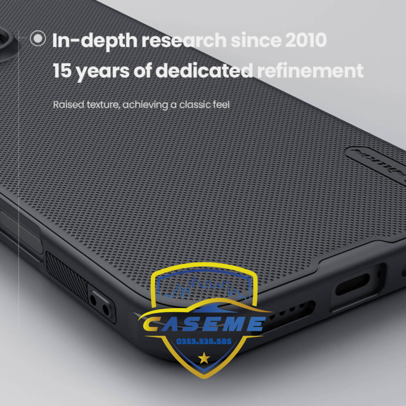 Ốp Lưng Dành Cho iPhone 16 Pro Nillkin Dạng Sần Viền Silicon - Hàng Chính Hãng