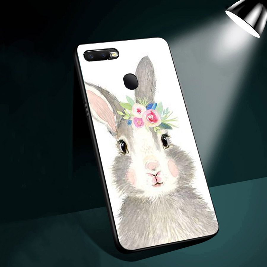 Ốp điện thoại kính cường lực cho máy Oppo A7 2018 - dễ thương muốn xỉu MS CUTE069