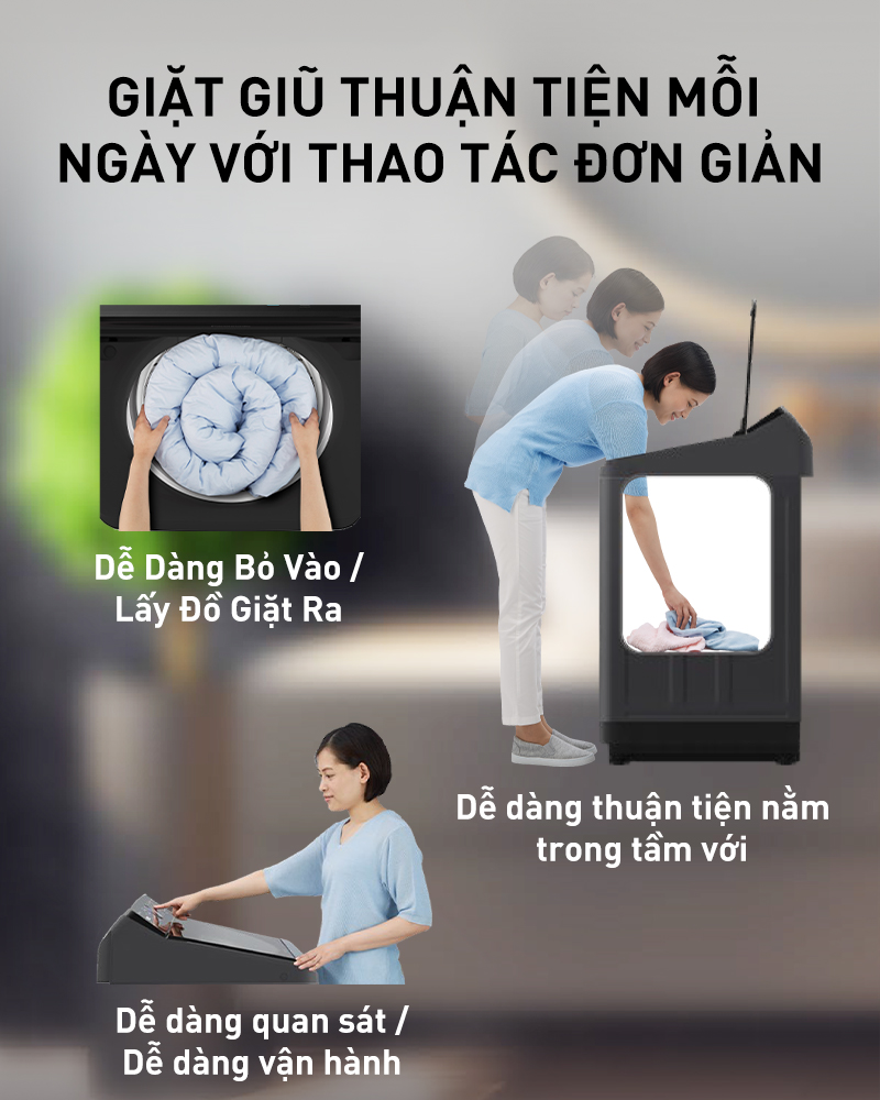 Máy Giặt Cửa Trên Panasonic Chăm Sóc Gia Đình 8.5kg NA-F85A9DRV