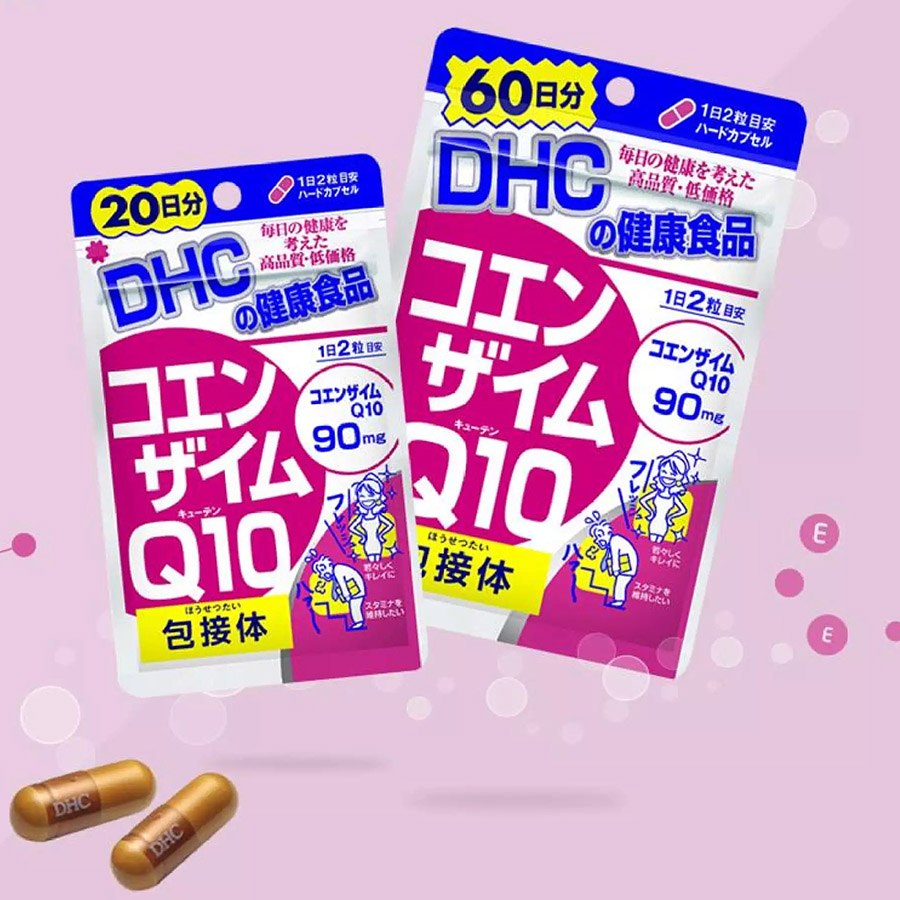 Viên uống chống lão hóa da DHC Nhật Bản Coenzyme Q10 thực phẩm chức năng bổ sung vitamin C làm đẹp da, hỗ trợ não bộ JN-DHC-COE 8