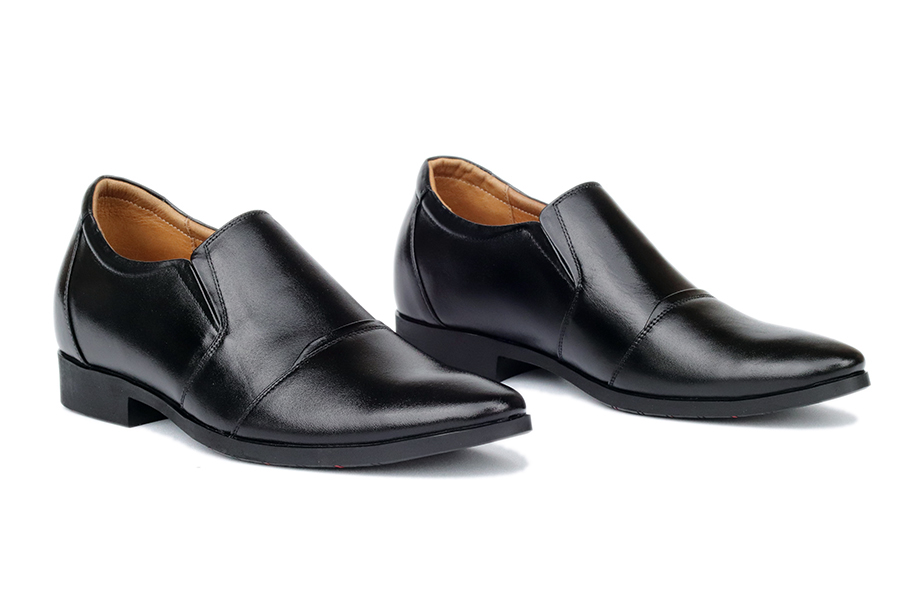 giày cao nam t&tra tăng cao 6cm- t06 đen - chất liệu da bò cao cấp, đế cao su đúc, phần tăng cao ẩn bên trong 6