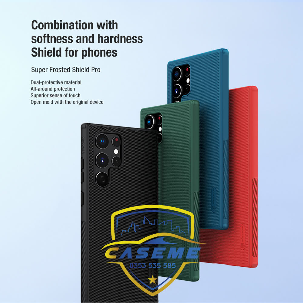 Ốp lưng dành cho Samsung S22 Ultra hàng chính hãng Nillkin dạng sần