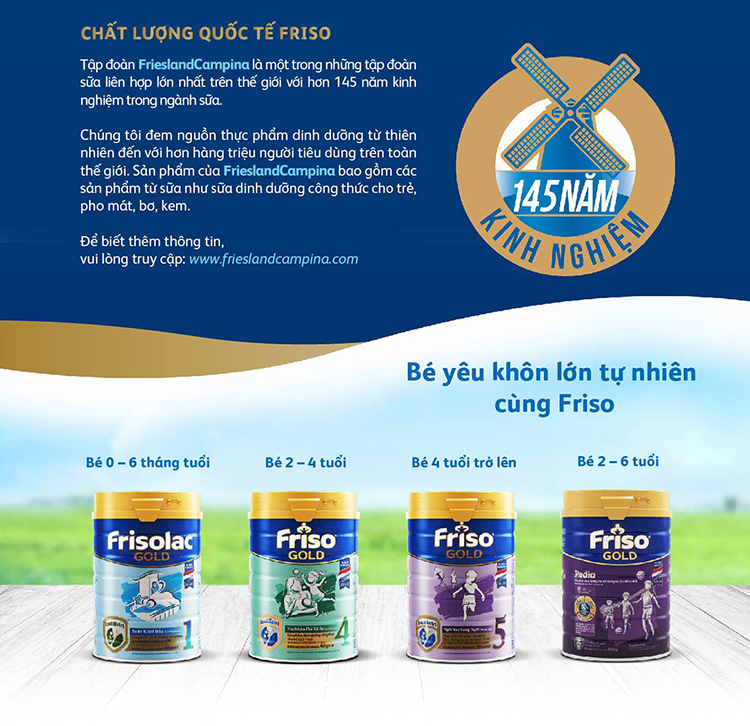 Sữa Bột Friso Gold 3 900g