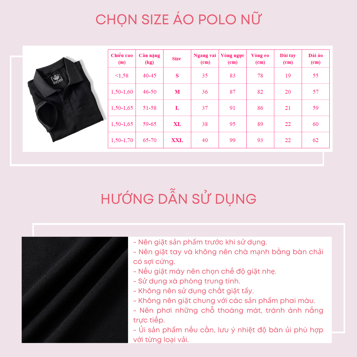 Áo polo nữ màu đen phối viền chìm ADINO vải cotton polyester mềm dáng slimfit công sở hơi ôm trẻ trung APN03