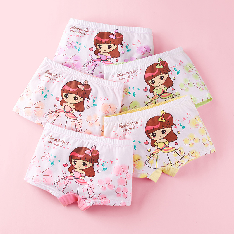 Quần chip trẻ em kháng khuẩn Quần lót boxer bé gái 5 đến 10 tuổi quần sịp cotton cao cấp nhập khẩu giao mẫu ngẫu nhiên