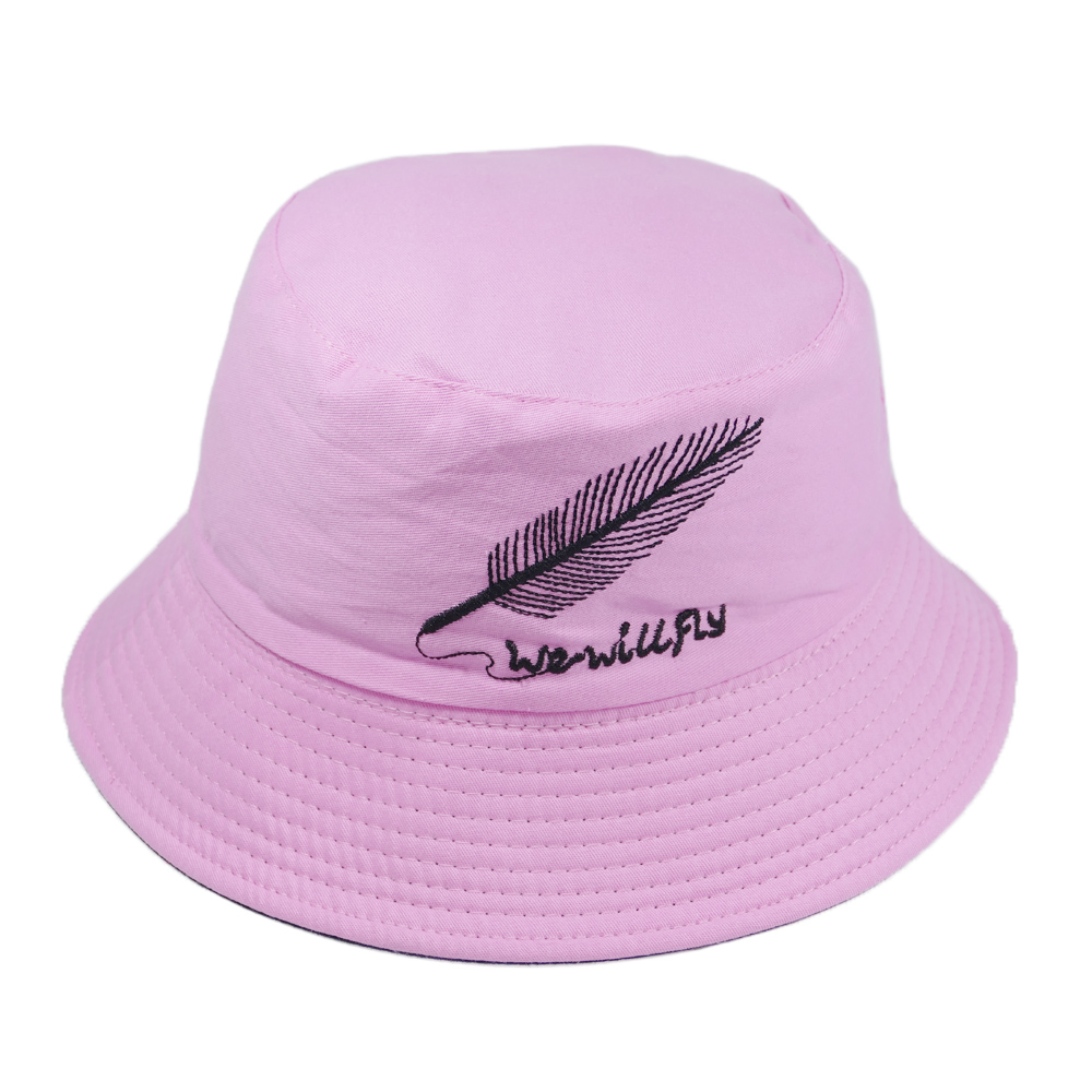 Nón bucket tai bèo thêu hình chiếc lá We Will Fly, may 2 lớp với 2 màu khác nhau độc đáo, vải cotton mềm mại thoải mái