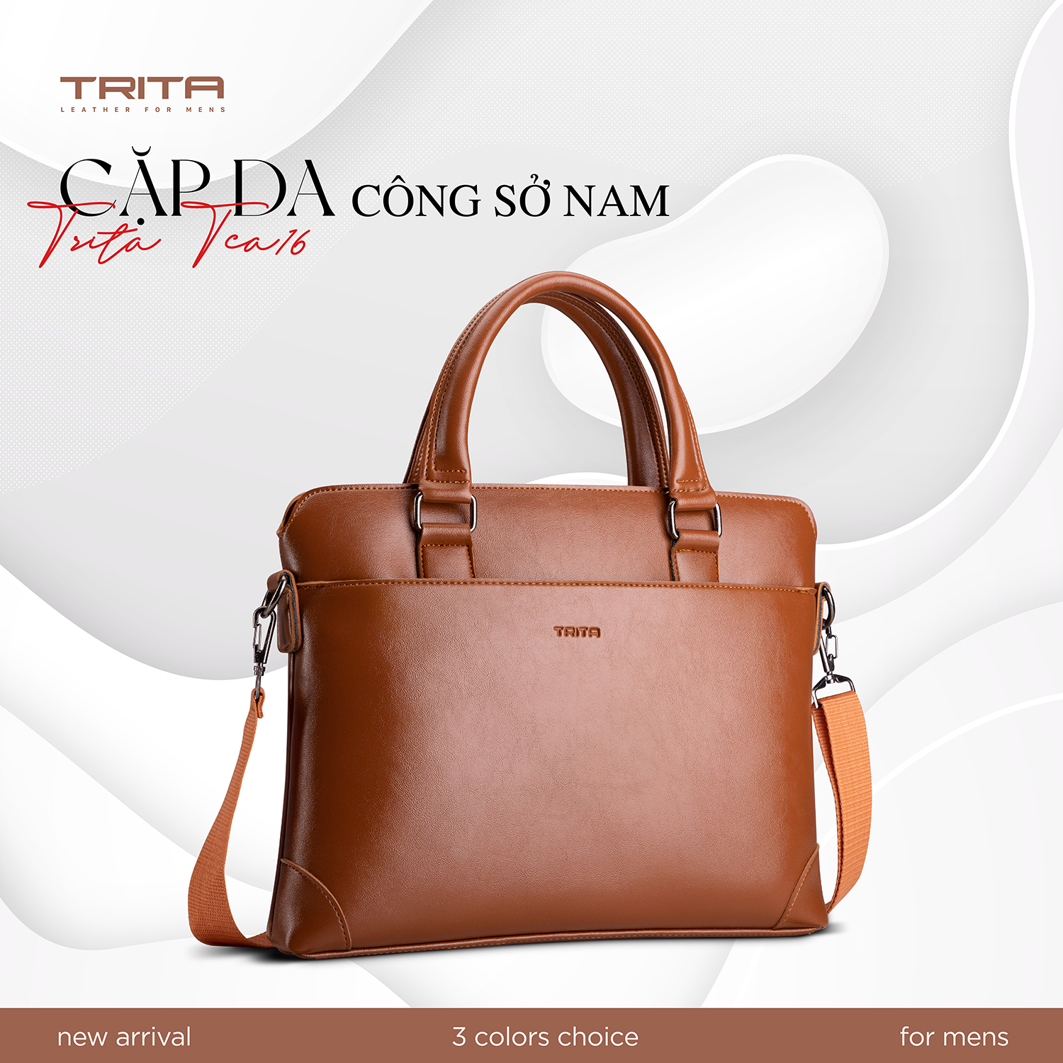 Cặp công sở Trita ( Thời trang nam phong cách đựng vừa laptop 14 inch - Cặp da TCA16 )