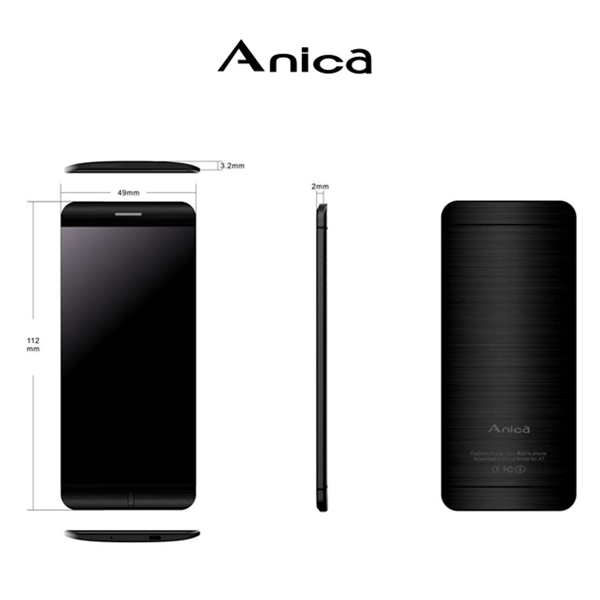 Pocket Phone Bar Phone Ultra-Thin Color Screen GSM Touch Pedometer