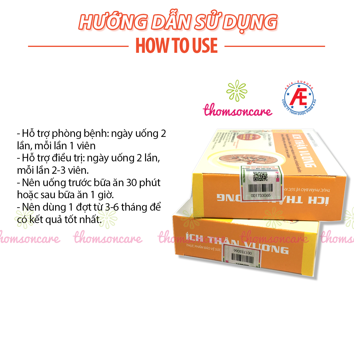 Ích Thận Vương - Có tem tích điểm - Hỗ trợ ngăn ngừa và giảm sỏi thận từ thảo dược linh chi đỏ, cao đan sâm 
