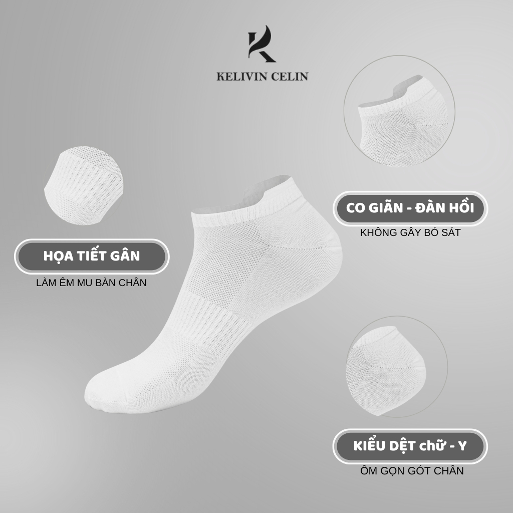 Tất - Vớ Nam Cổ Ngắn Basic Cao Cấp Nhiều Màu Dệt Từ Sợi Tre - Kháng Khuẩn, Thấm Hút, Thoáng Mát, Ngăn Mùi gấp 4 lần tất thường