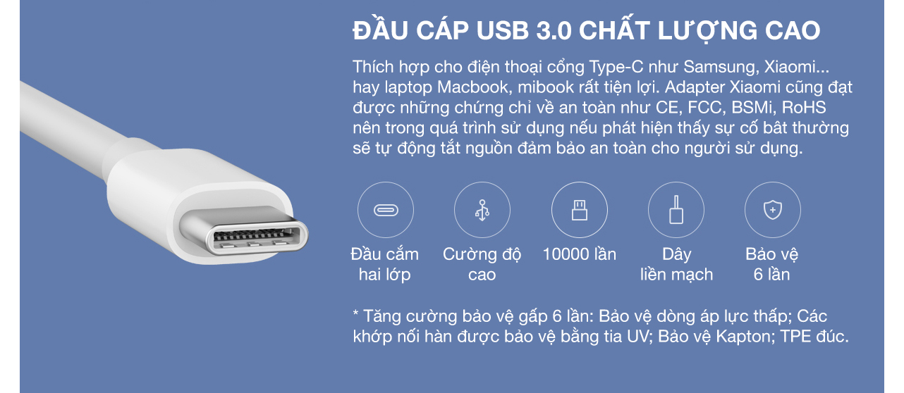 Bộ Chuyển Đổi Xiaomi USB-C To VGA And Gigabit Ethernet JGQ4005TY - Hàng Chính Hãng