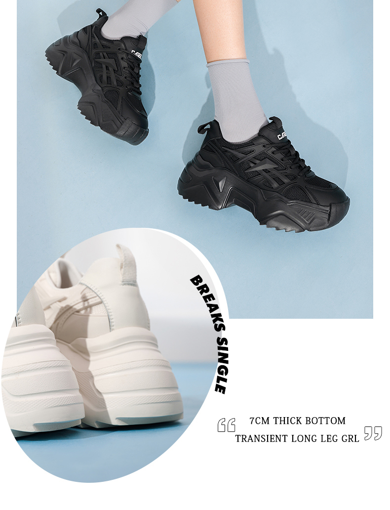 Giày thể thao chunky nữ CAMEL Giày sneaker A13289615 đế dày thoải mái cho nữ