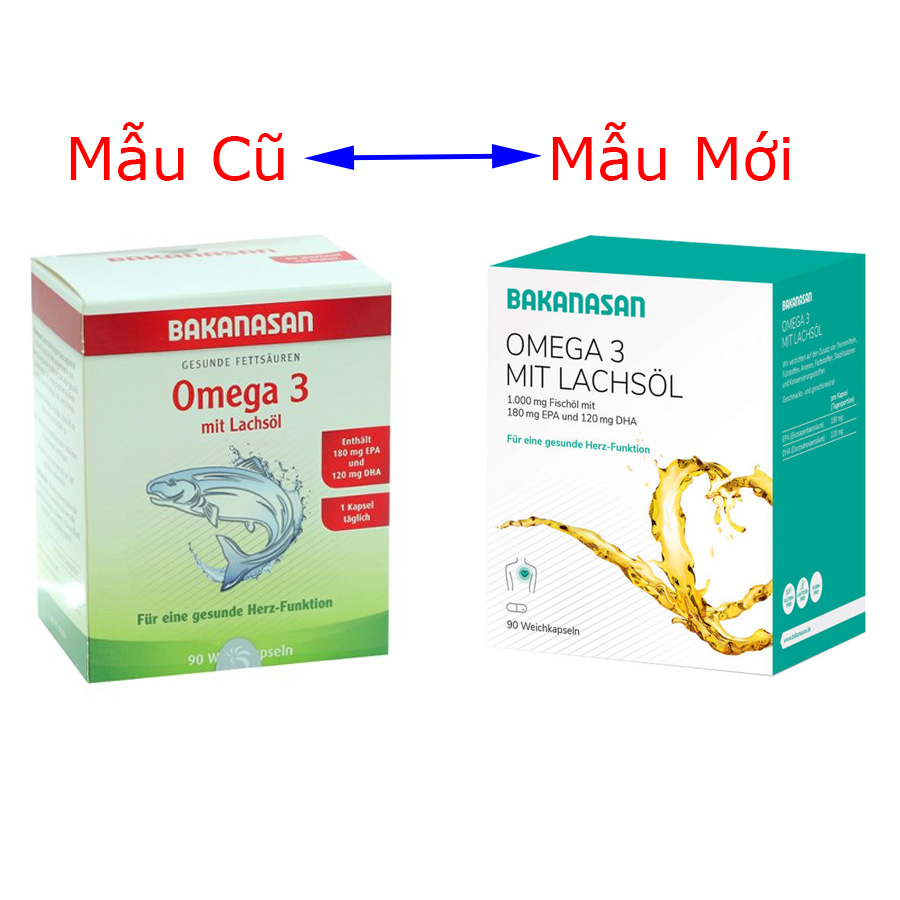 Dầu cá Omega 3 Mit Lachsol nhập khẩu nguyên hộp từ Bakanasan Đức Hộp 30 viên, giúp tăng cường trí não, thị lực, tim mạch 1