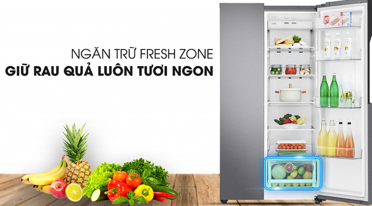 Tủ Lạnh Side By Side Inverter LG GR-B247JDS (613L) - Hàng Chính Hãng