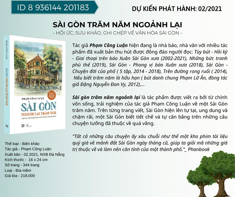 Sài Gòn Ngoảnh Lại Trăm Năm (Hồi Ức, Sưu Khảo, Ghi Chép Về Văn Hóa Sài Gòn)