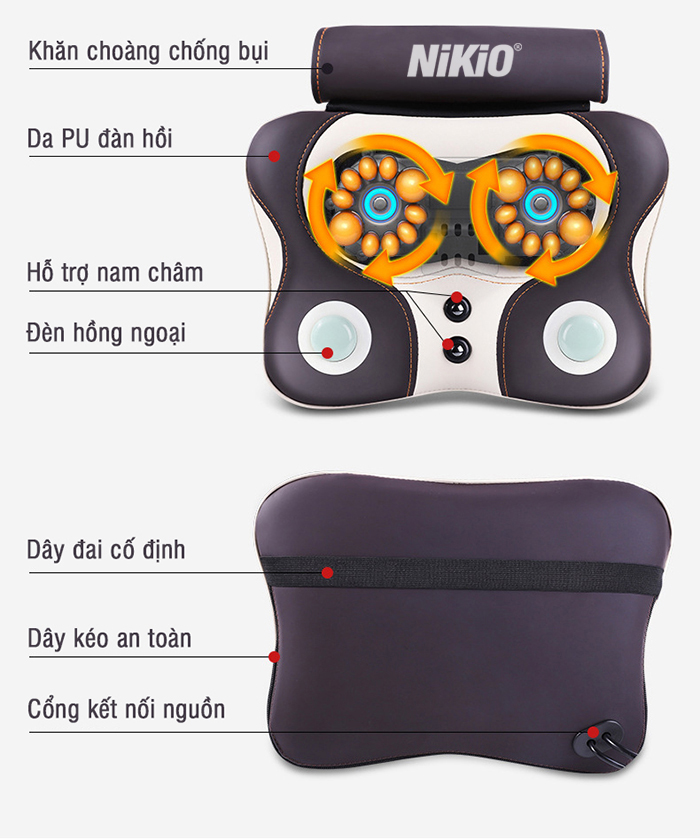 Máy đấm lưng massage Nikio NK-136DC
