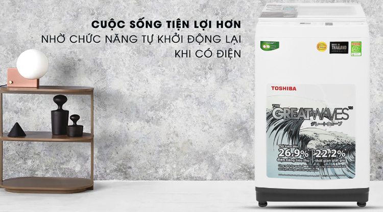 Máy Giặt Cửa Trên Toshiba AW-K900DV-WW (8kg) - Hàng Chính Hãng - Chỉ Giao tại HCM