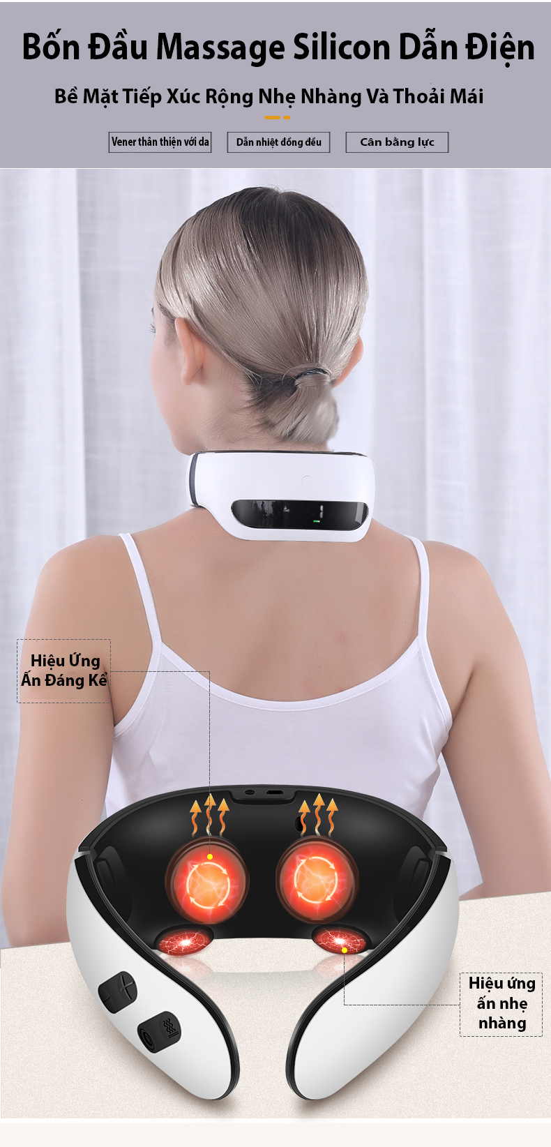 Máy Massage cổ 3D thông minh KD812A Sử Dụng Xung Điện Tần Tenst, Điều Khiển Từ Xa - Hàng Chính Hãng 6