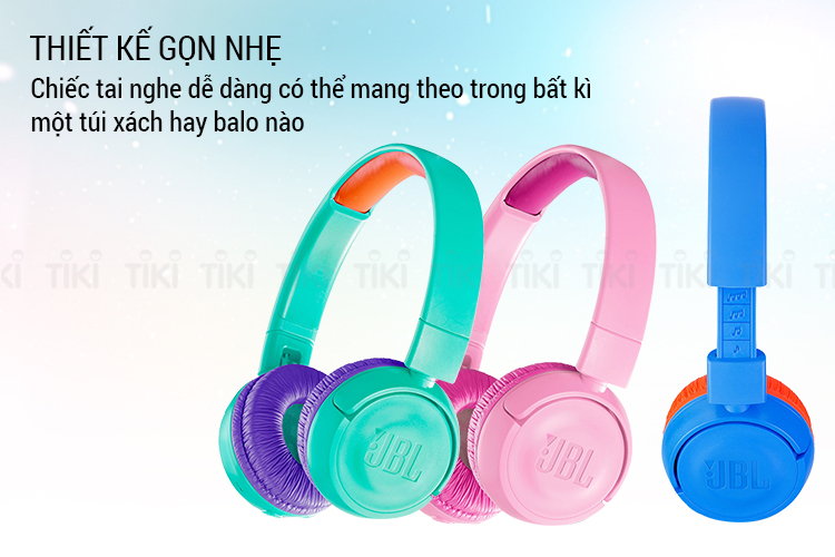 Tai Nghe Bluetooth Chụp Tai On-ear JBL JR300BT - Hàng Chính Hãng