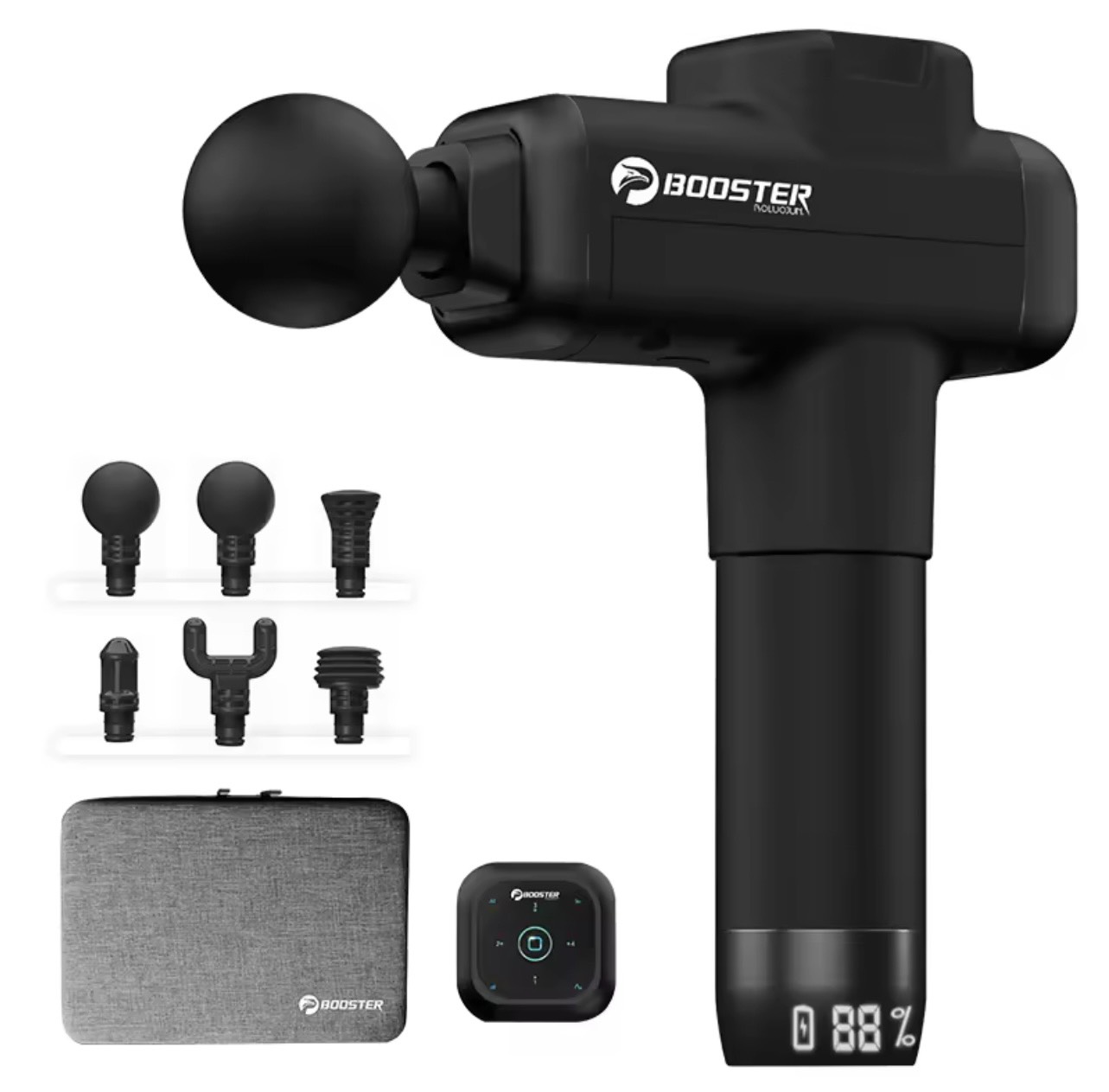 Máy Massage Gun Cầm Tay BOOSTER M2 - A - 6 Đầu Massage, 4 Tốc Độ