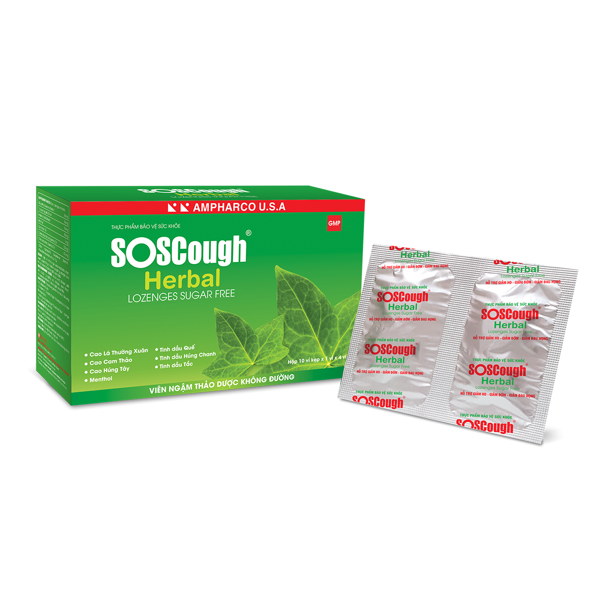 Thực phẩm bảo vệ sức khỏe SOSCOUGH HERBAL LOZENGES SUGAR FREE