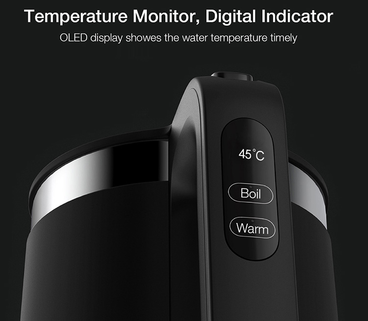 Global Xiaomi VIOMI Constant Temperature Electric Kettle Pro YM-K1503 1.5L 1800W Stainless Steel OLED Display Smart Fast