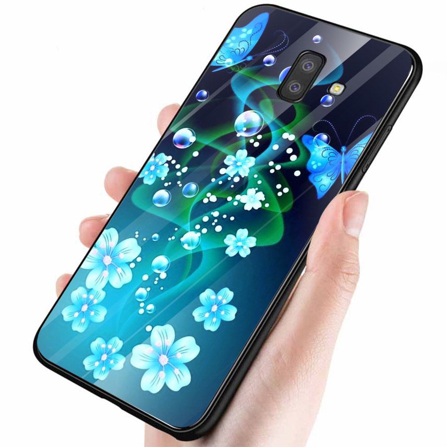 Ốp kính cường lực cho điện thoại Samsung Galaxy J4 - J6 - J6 PLUS - J6 PRIME - J8 - bướm đẹp MS ANH056