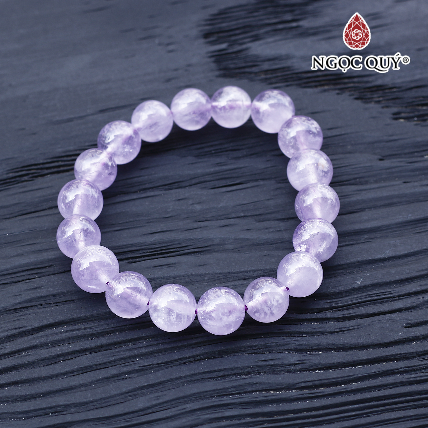Vòng thạch anh tím ngọc lavender amethyst mệnh hỏa. thổ - Ngọc Quý Gemstones