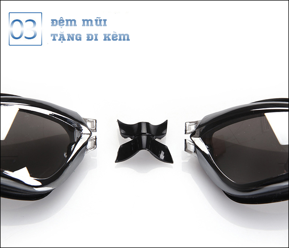 Kính Bơi Tráng Gương  kèm bịt tại cao cấp Cleacco chống sương mù , chống tia UV Hàng chính hãng - Tặng kèm nón bơi Silicon ( Màu ngẫu nhiên ) 