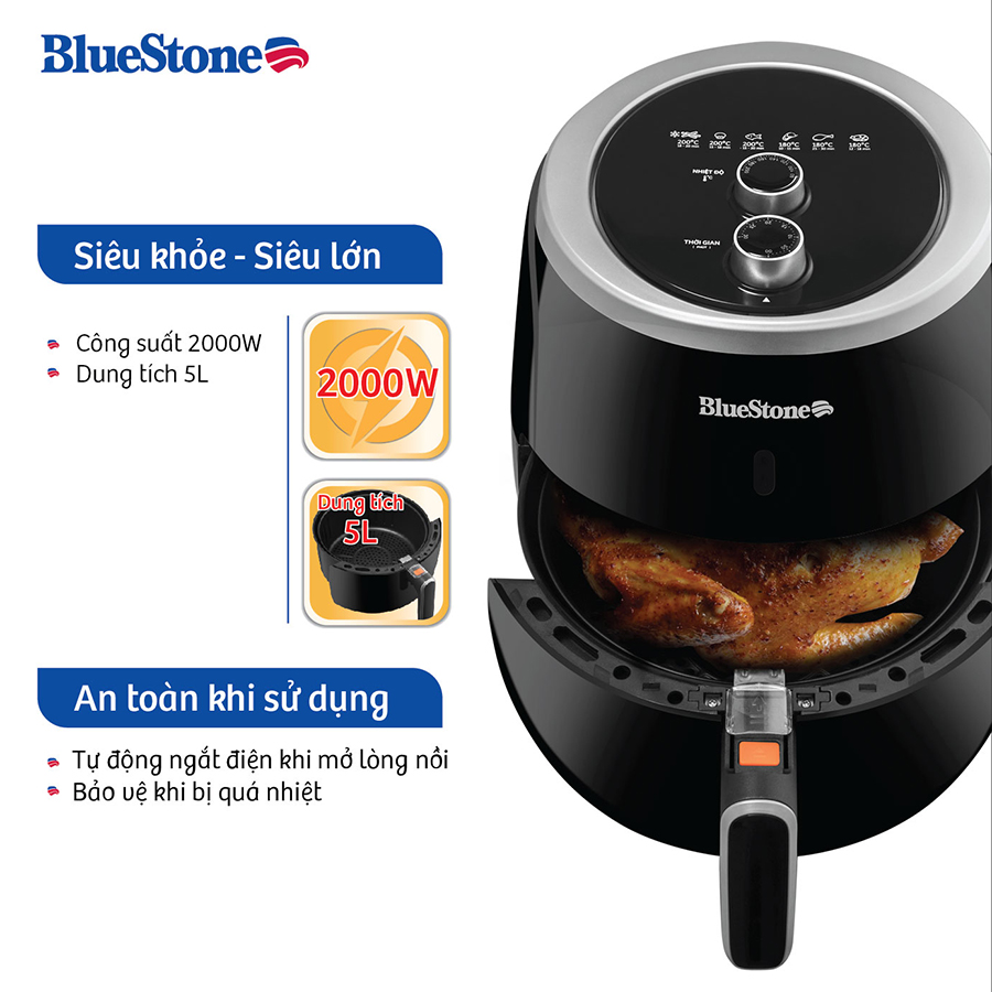 Nồi Chiên Không Dầu Bluestone AFB-5870 (5L) - Hàng Chính Hãng