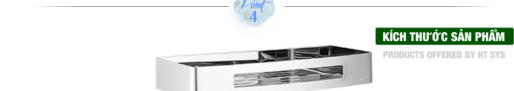Kệ nhà tắm 2 tầng inox 304 HT SYS cao cấp - Hàng Chính Hãng HT SYS